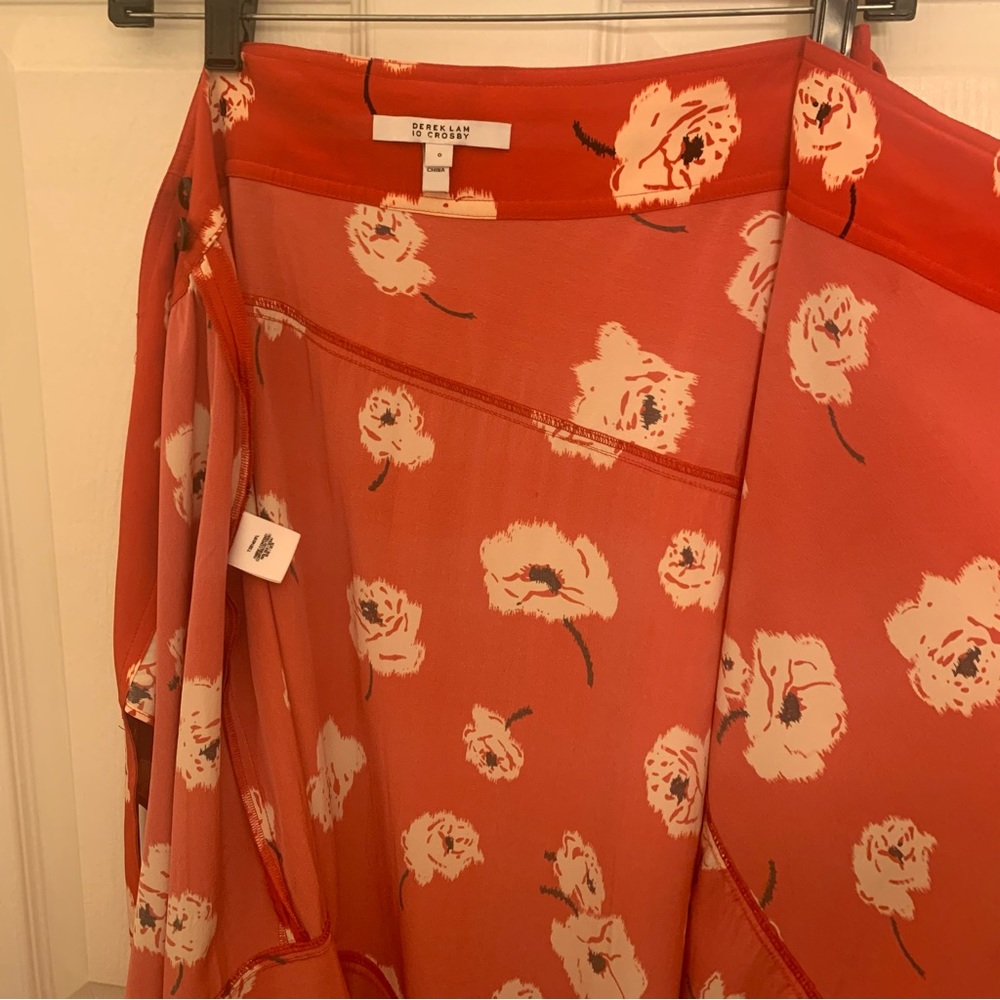 DEREK LAM 10 CROSBY silk wrap skirt - Picture 6 of 11